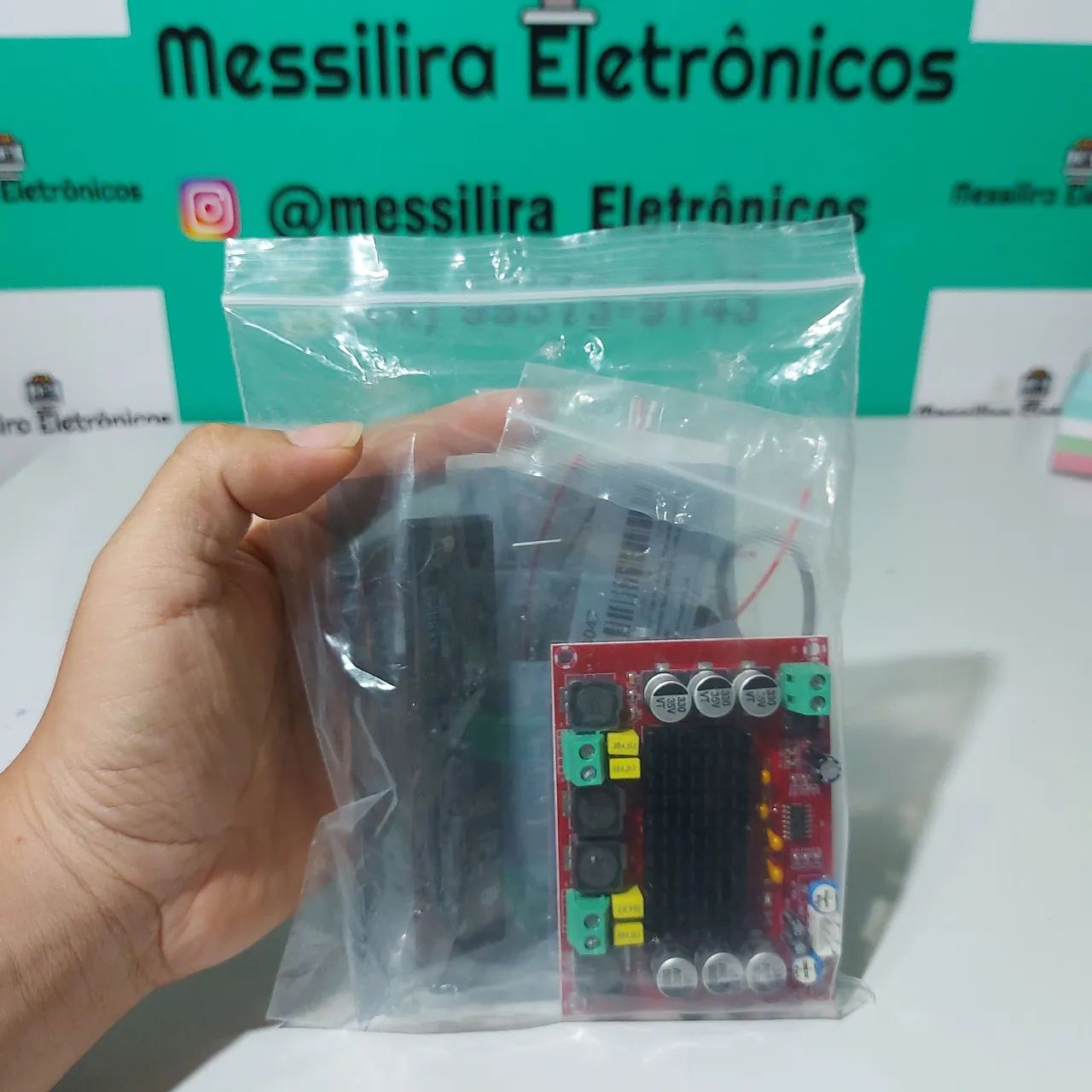 Kit Módulo Amplificador 240w + placa Bluetooth KEBIDU  - Foto 3