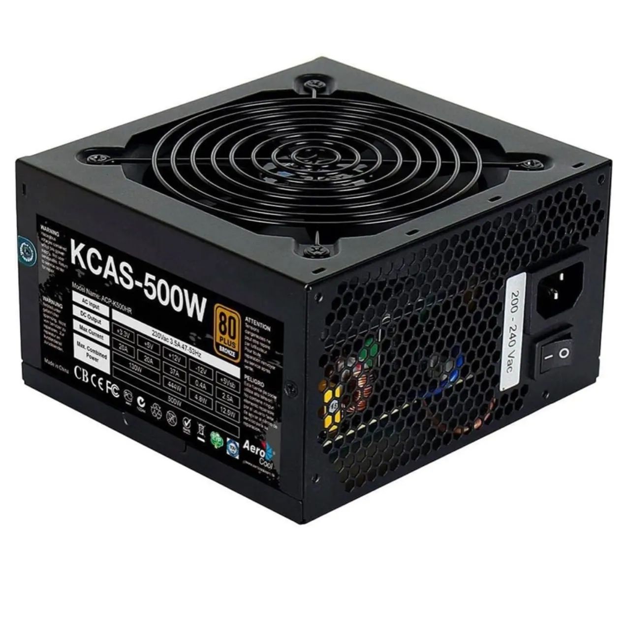 Fonte AeroCool KCAS 500W Full Range 80 Plus Bronze - Foto 3