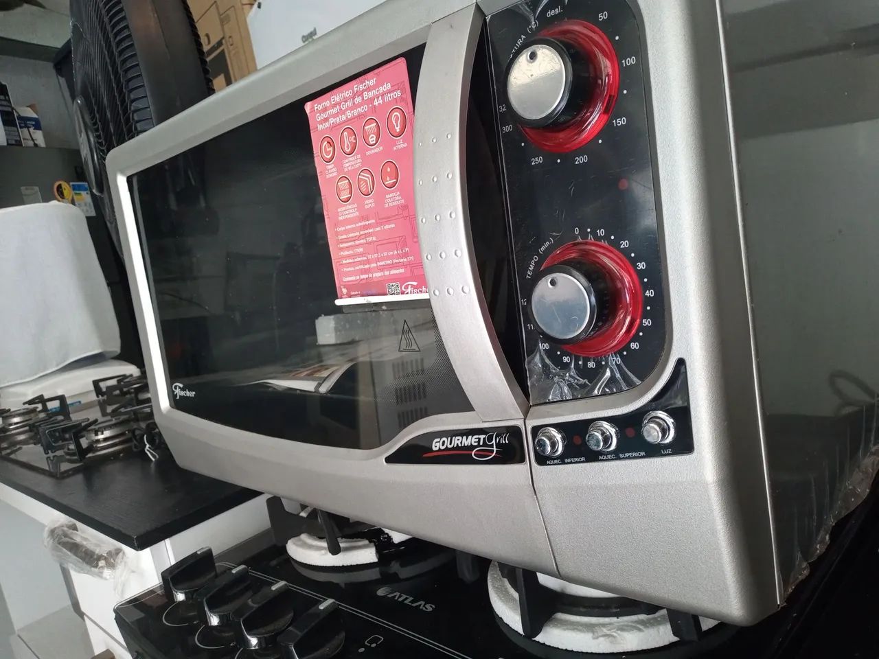 Forno Elétrico Fischer 44 Litros Gourmet Grill Prata  - Foto 5