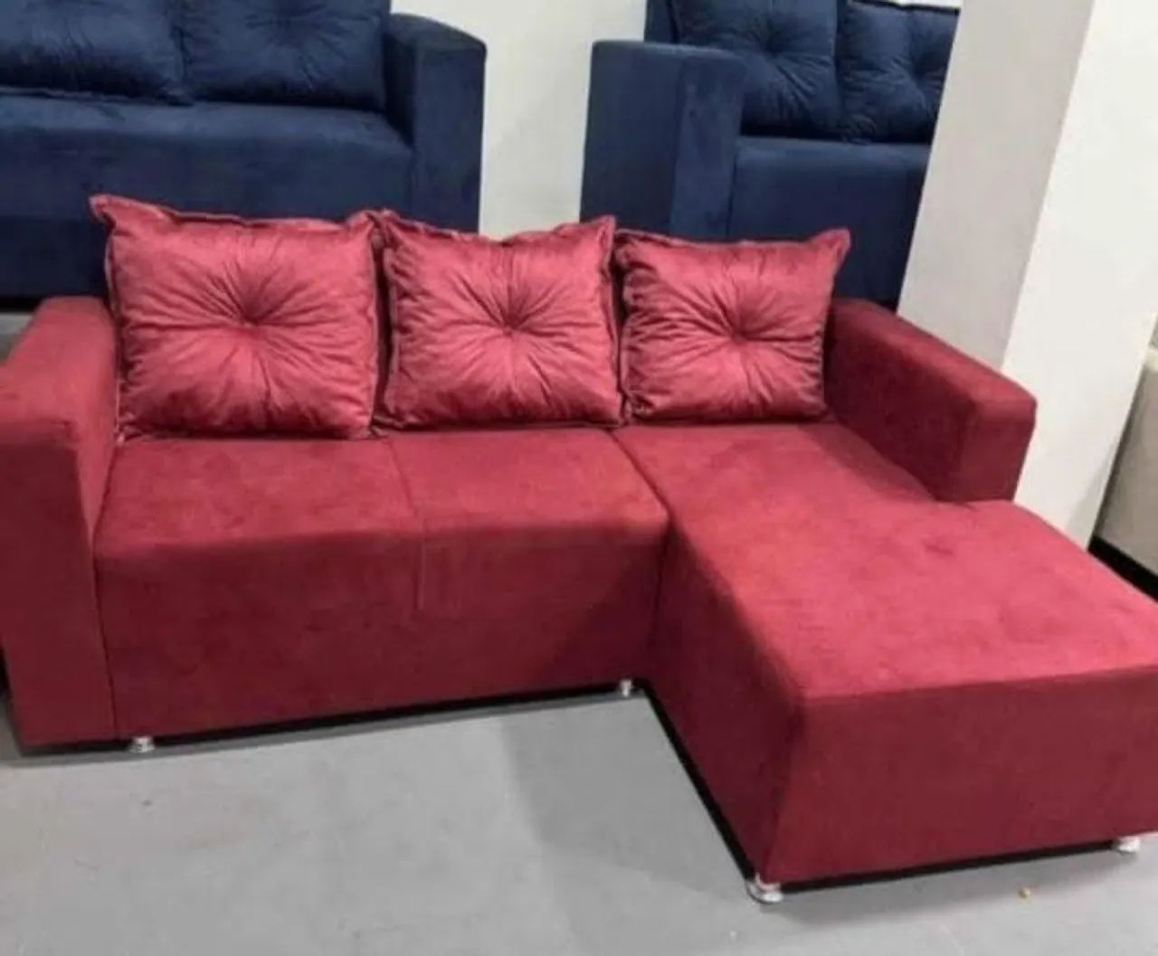 PROMOÇÃO Sofá cheyse com puff 700 - Foto 2