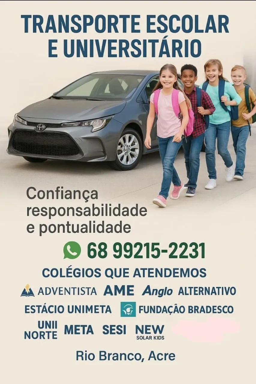 Transporte Escolar e Universitário em Rio Branco - Acre