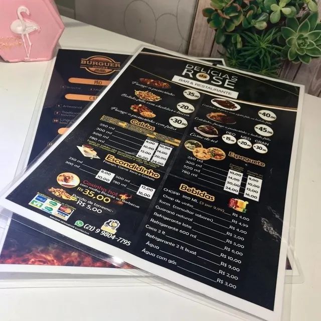 Cardápio Plastificado64167756555011120