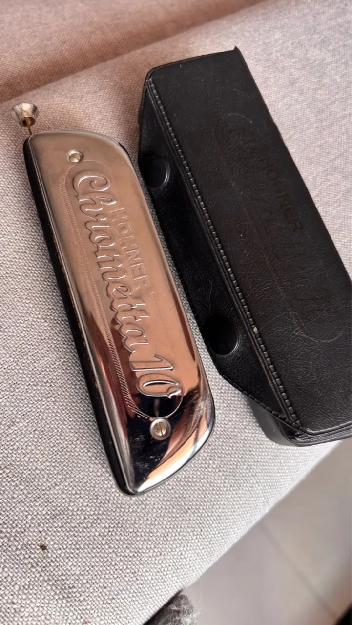 Gaita Hohner Chrometta 10 253 Alemã Original com case