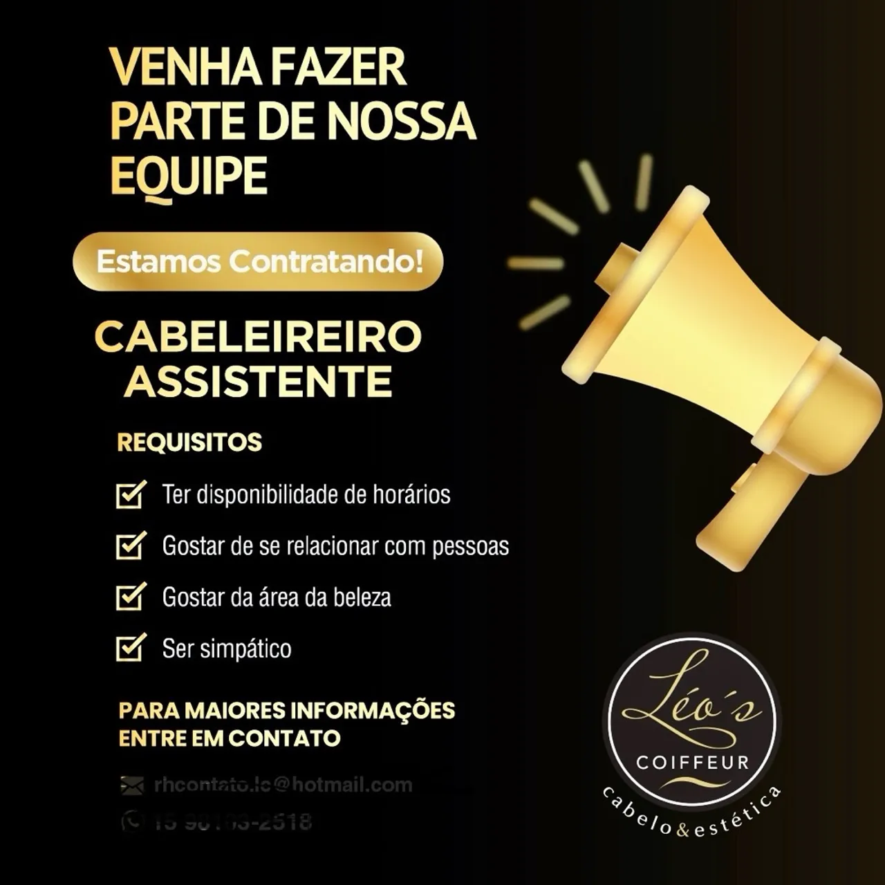 Cabeleireiro assistente 