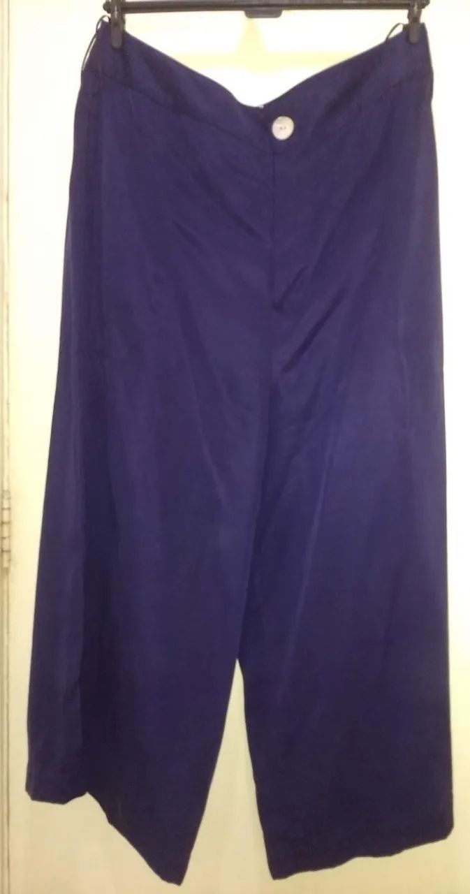 Calça azul alfaiataria nova medio