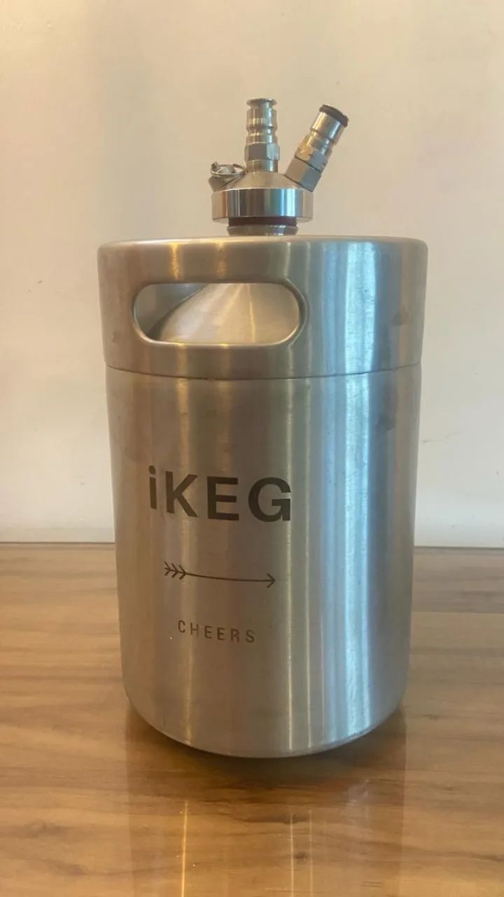 Growler keg com ball lock de inox 