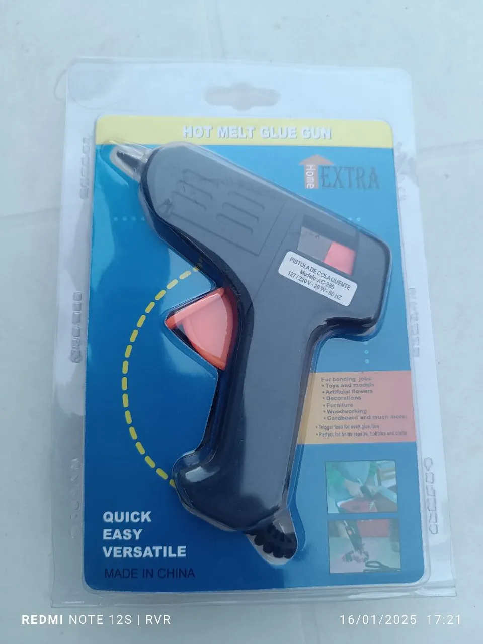 Pistola de Cola Quente Extra Home - Para Diversos Projetos