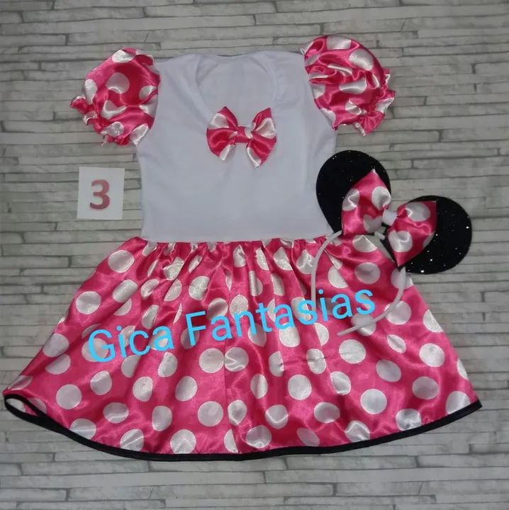 Fantasia Minnie Vermelha Infantil - Foto 5