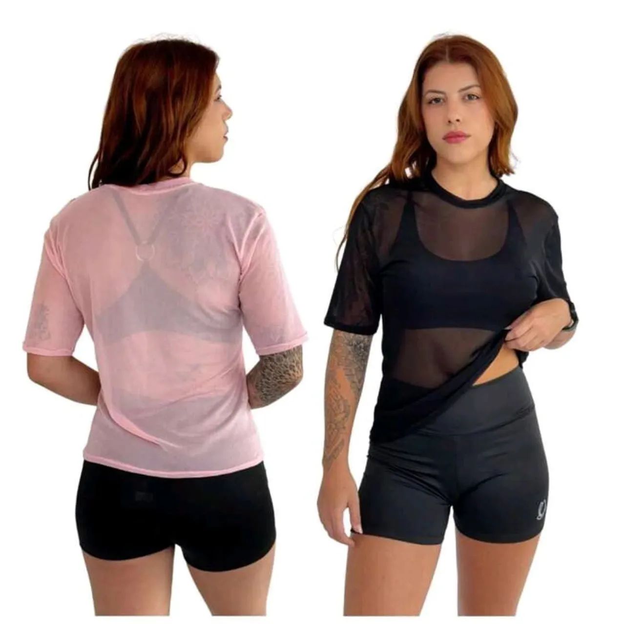 Blusa de Malha Transparente - Feminina