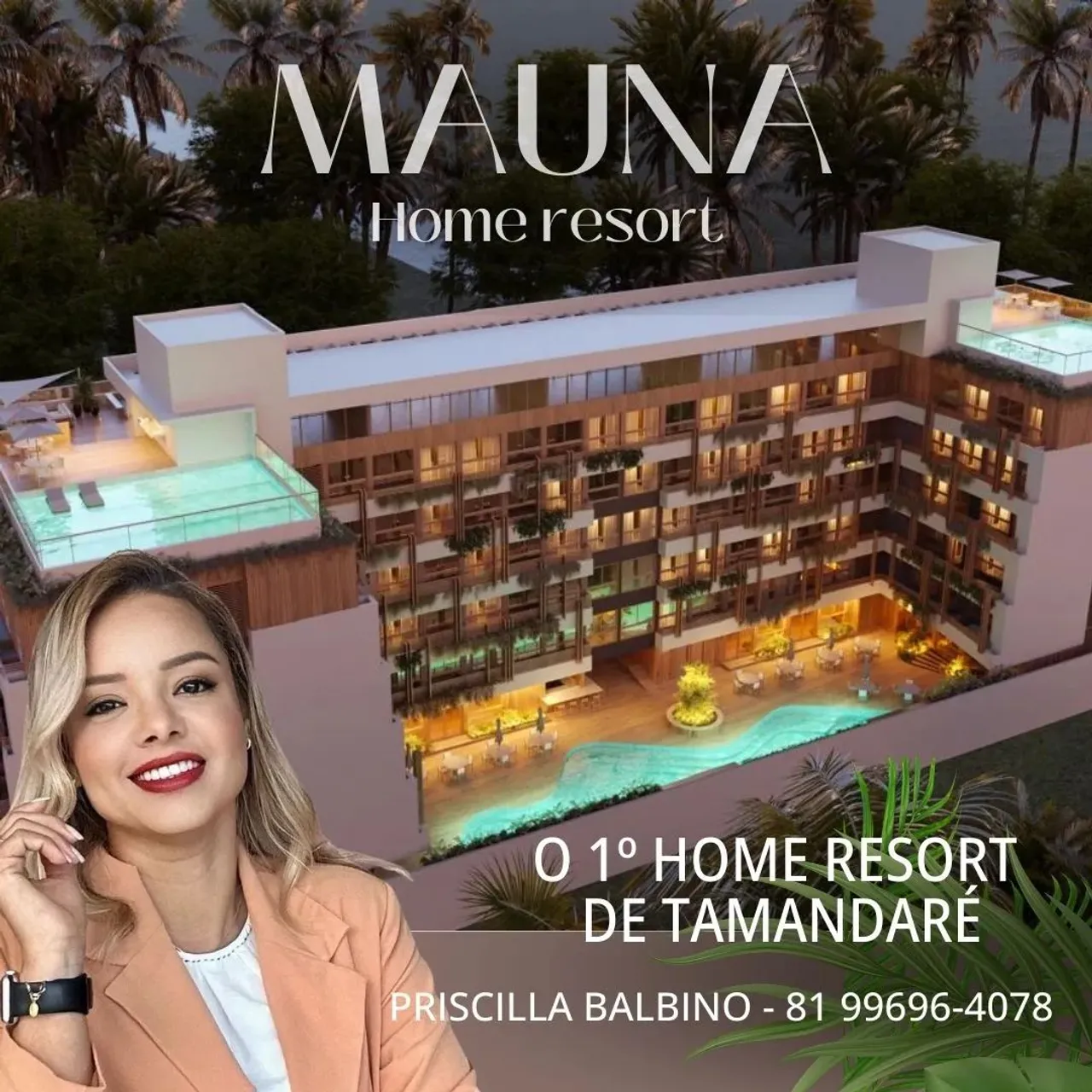 Flats na Praia de Carneiros | MAUNA Home Resort | Studio 20M² | Praia de Campas | Pagament