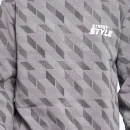 Blusa Masculina Trendy Estampado Cinza Claro - Tamanho G - Foto 3