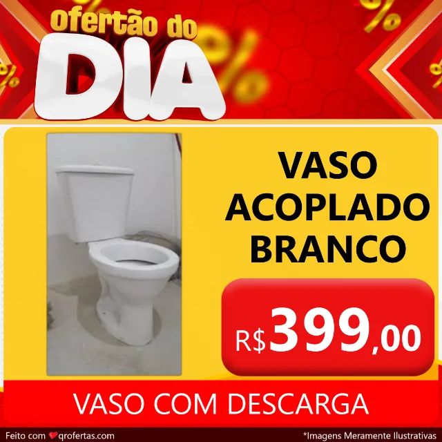 VASO ACOPLADO ( VASO + BACIA ACOPLADA ) BRANCO  - Foto 4