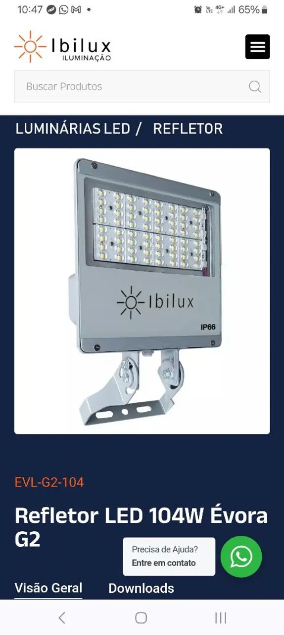 Refletor ibilux modelo led 104w ÉVORA G2  - Foto 2