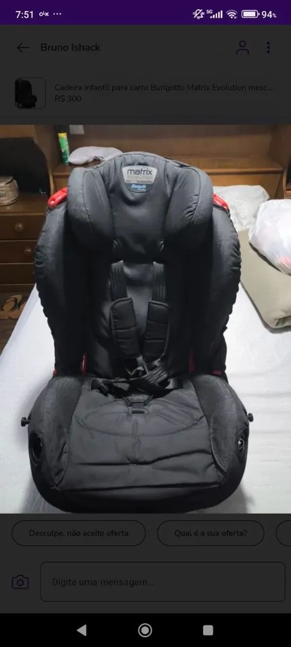 Cadeira infantil para carro Burigotto Matrix Evolution mesclado negro<br>Segurança e conforto - Foto 3