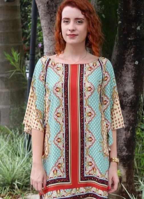 vestido curto farm tile p