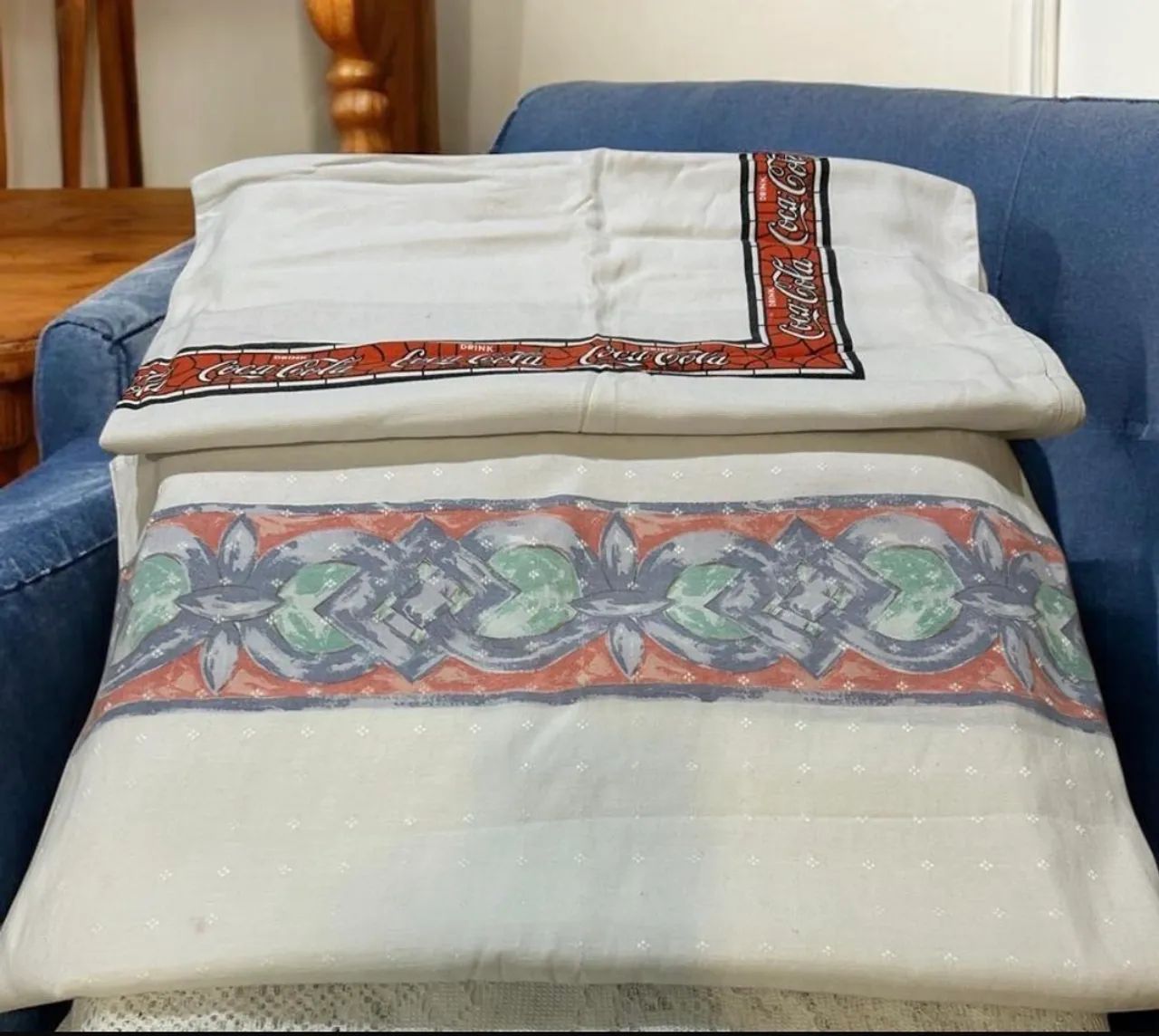 Toalhas de mesa em algodão - 3 peças moda sustentável  - Foto 3