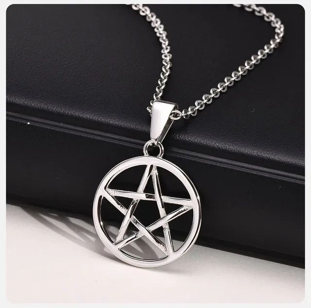 Colar Pentagrama em Aço Inoxidável - Foto 2