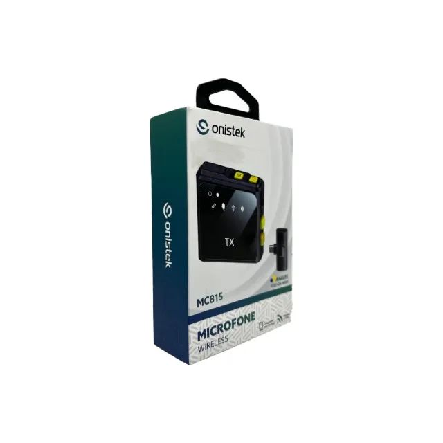 Microfone de Lapela Sem Fio Onistek ON-MC815 USB-C - Wzetta - Foto 3