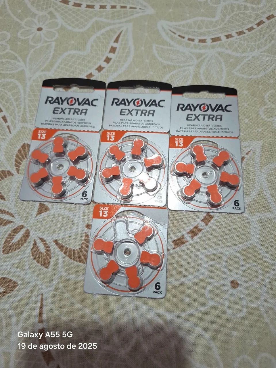  Pilhas n. 13 rayovac extra ap. Auditivo.