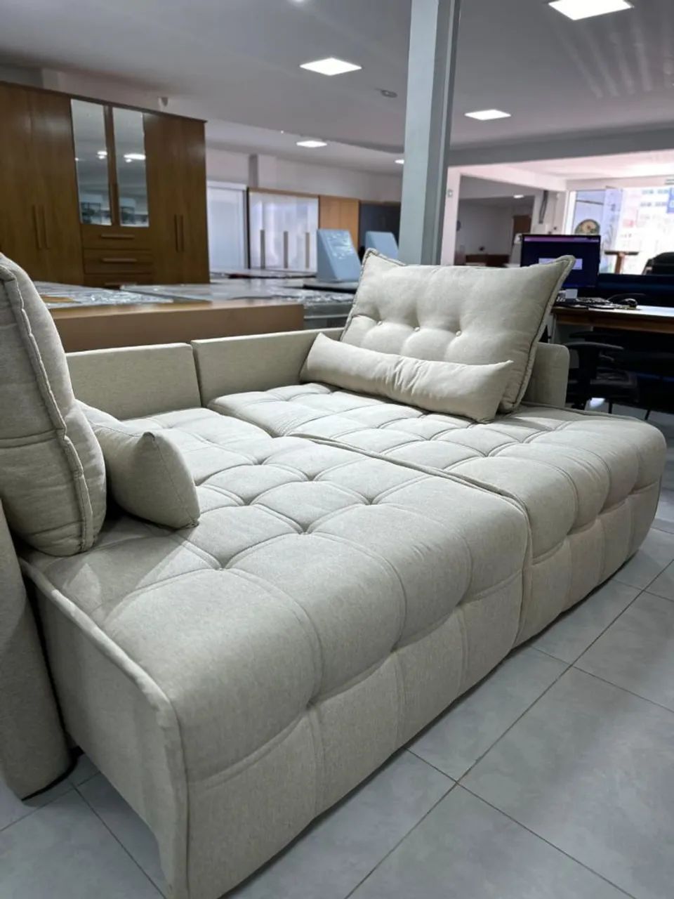 Two-Seater Beige Comfortable Sofa64994027950082122
