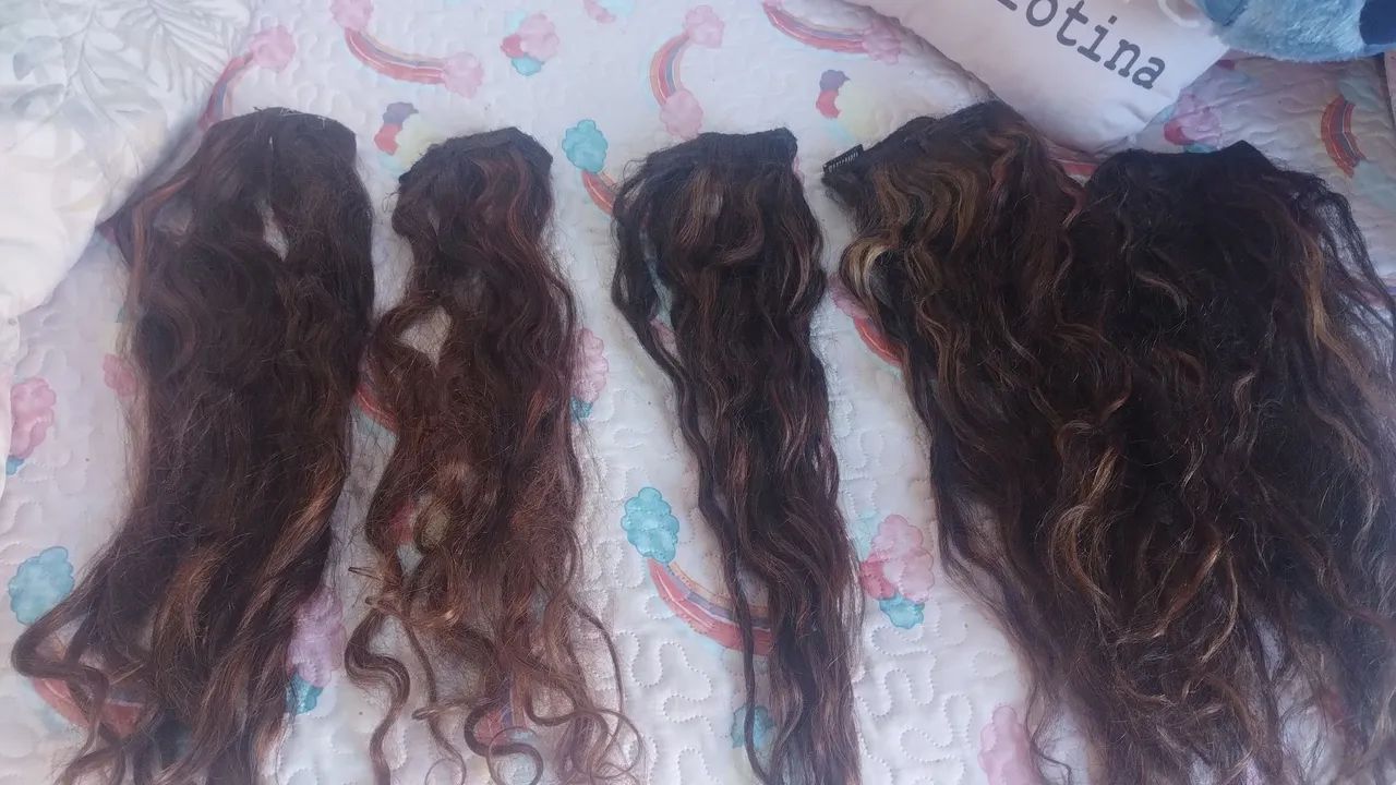 Extensão de Cabelo Cacheado Castanho - Foto 4