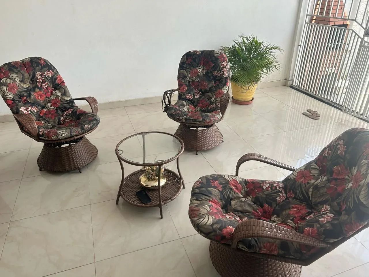 Conjunto de terraço em vime64850510374403124
