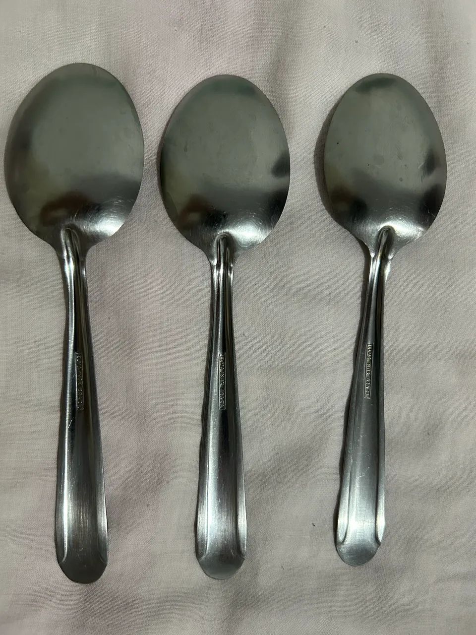 Conjunto com 3 colheres de mesa Elmo inox - antiguidades  - Foto 4