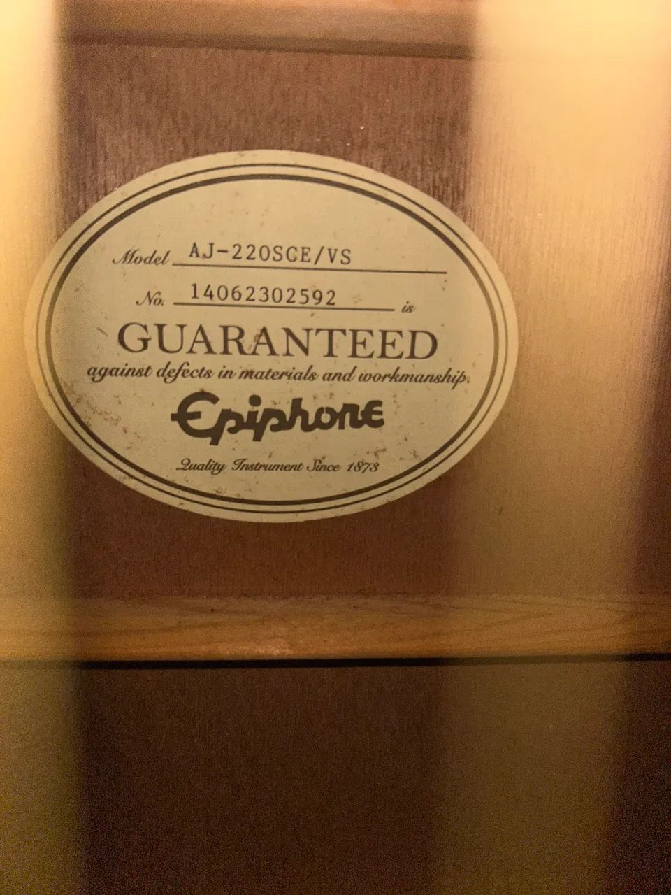 Violão Epiphone AJ-220SCE/VS - Foto 2