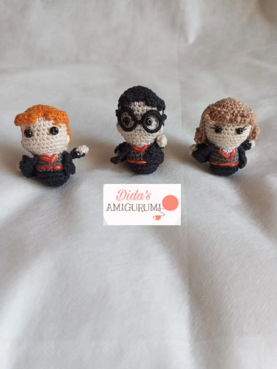 Trio de Amigurumis Harry Potter 5cm