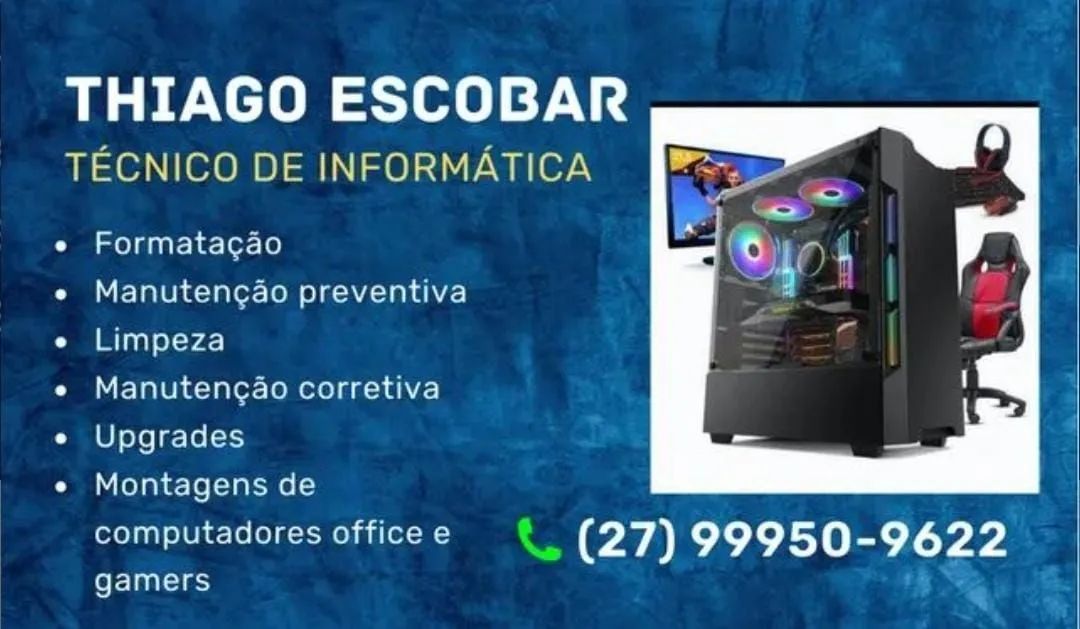 Técnico de Informática - Manutenção, Formatação e Upgrades