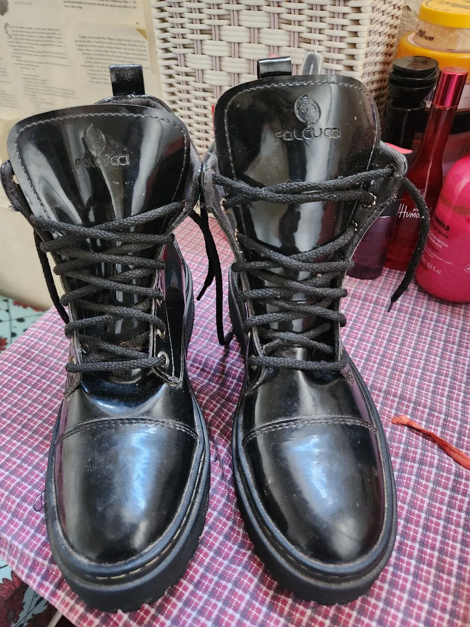 Botas Coturno Feminina Folcucci - Preto