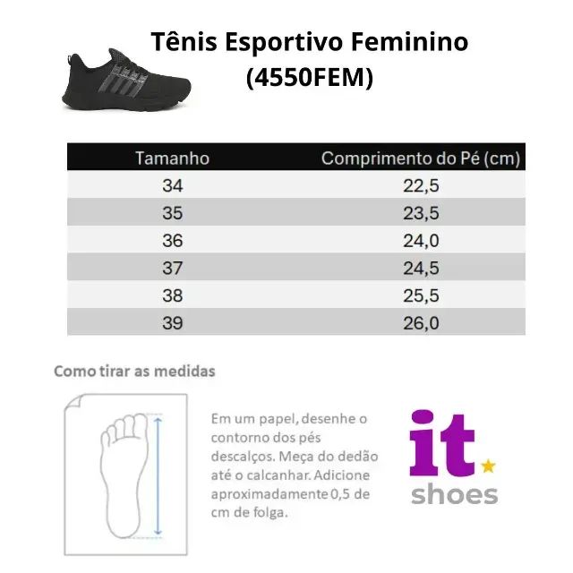 Kit Tênis Academia + Relógio Digital LED + Meia - It Shoes - Foto 5
