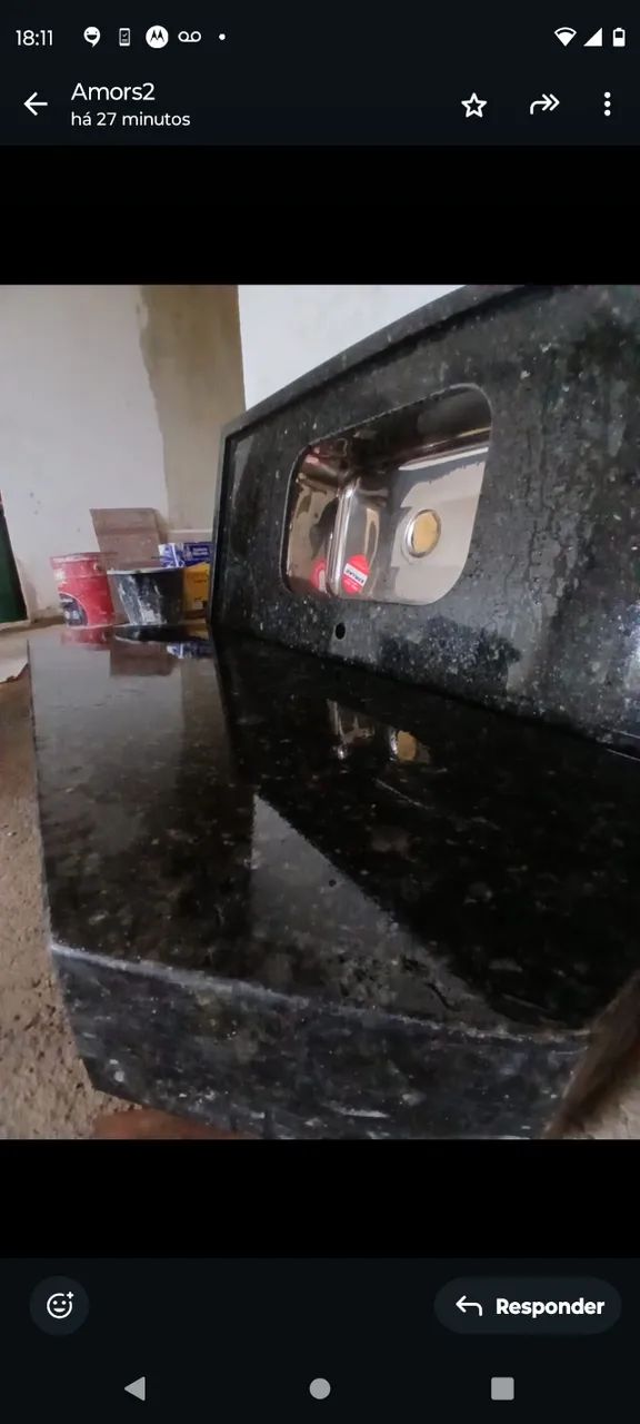 Pia e Bancada em Granito Verde Ubatuba NOVAS! Cuba incluso Aceito Cartão - Foto 4