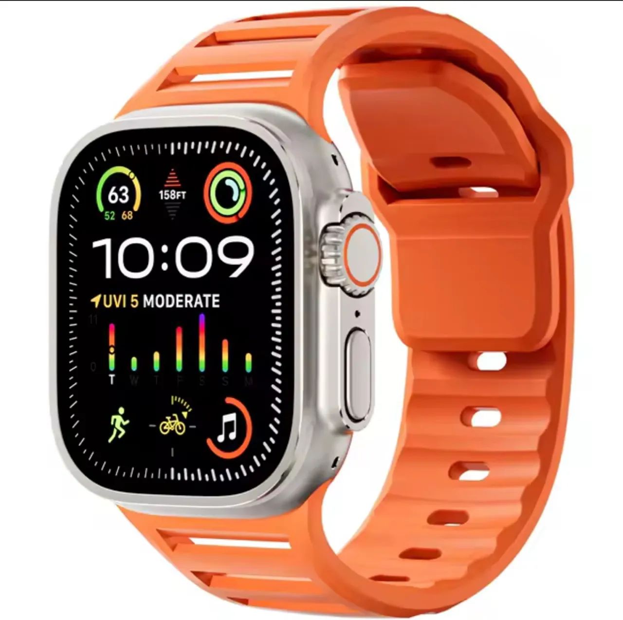 Pulseira  Apple Watch Ultra de Silicone Alta Resistência e Estilo Esportivo