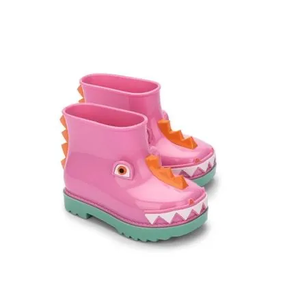 Bota Fabula + Melissa Infantil Dinossauro Rosa TAM. 25