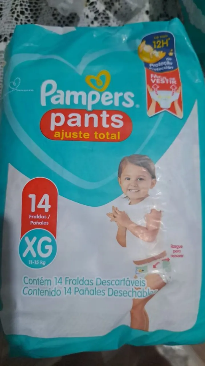 Fraldas Pampers Pants XG - 14 unidades 4 pacots