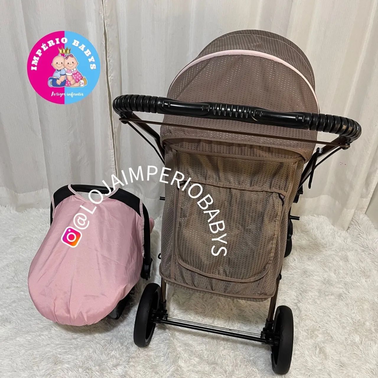 Carrinho de Bebê com Bebê Conforto Galzerano  - Foto 5