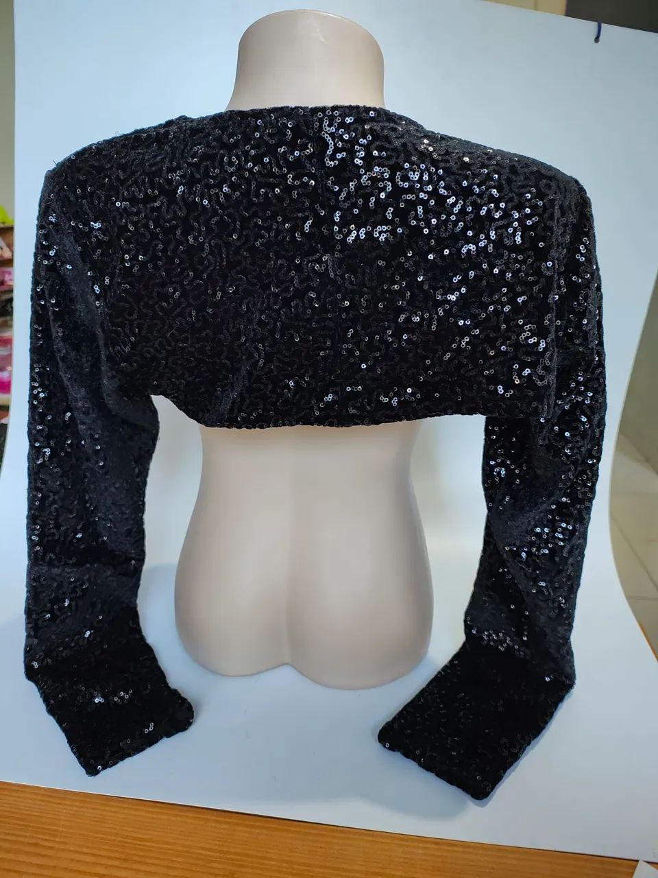 Bolero brilho de Sequins Preto - Foto 3