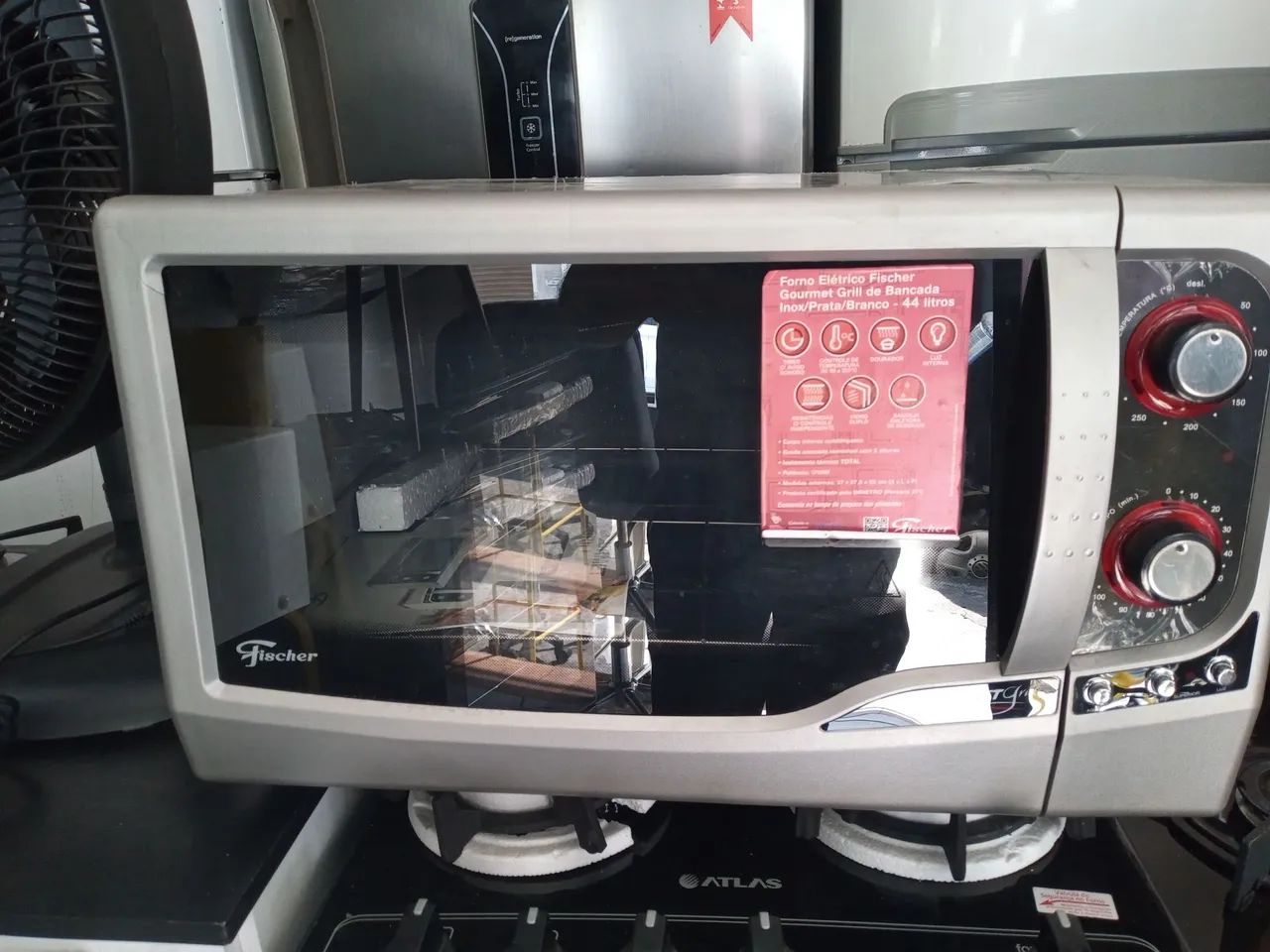 Forno Elétrico Fischer 44 Litros Gourmet Grill Prata 