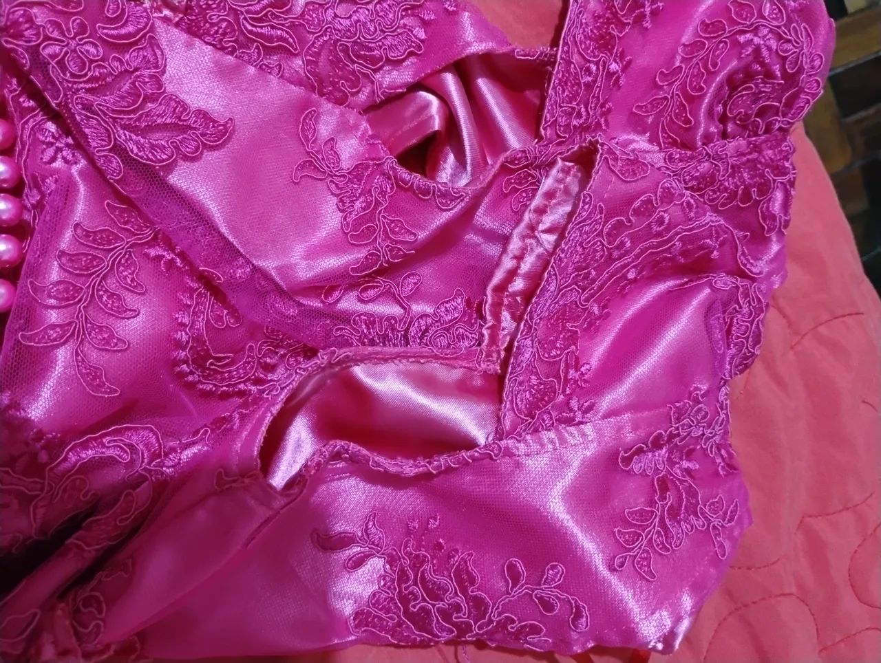 Vestido rosa bordado  - Foto 5