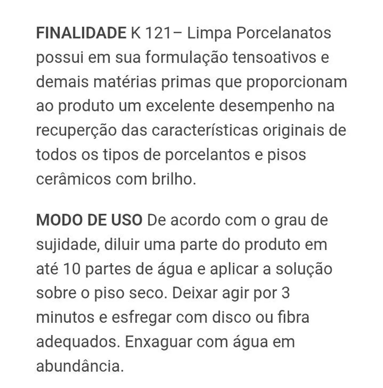 Limpa Porcelanato Kiforte 5 litros  - Foto 2