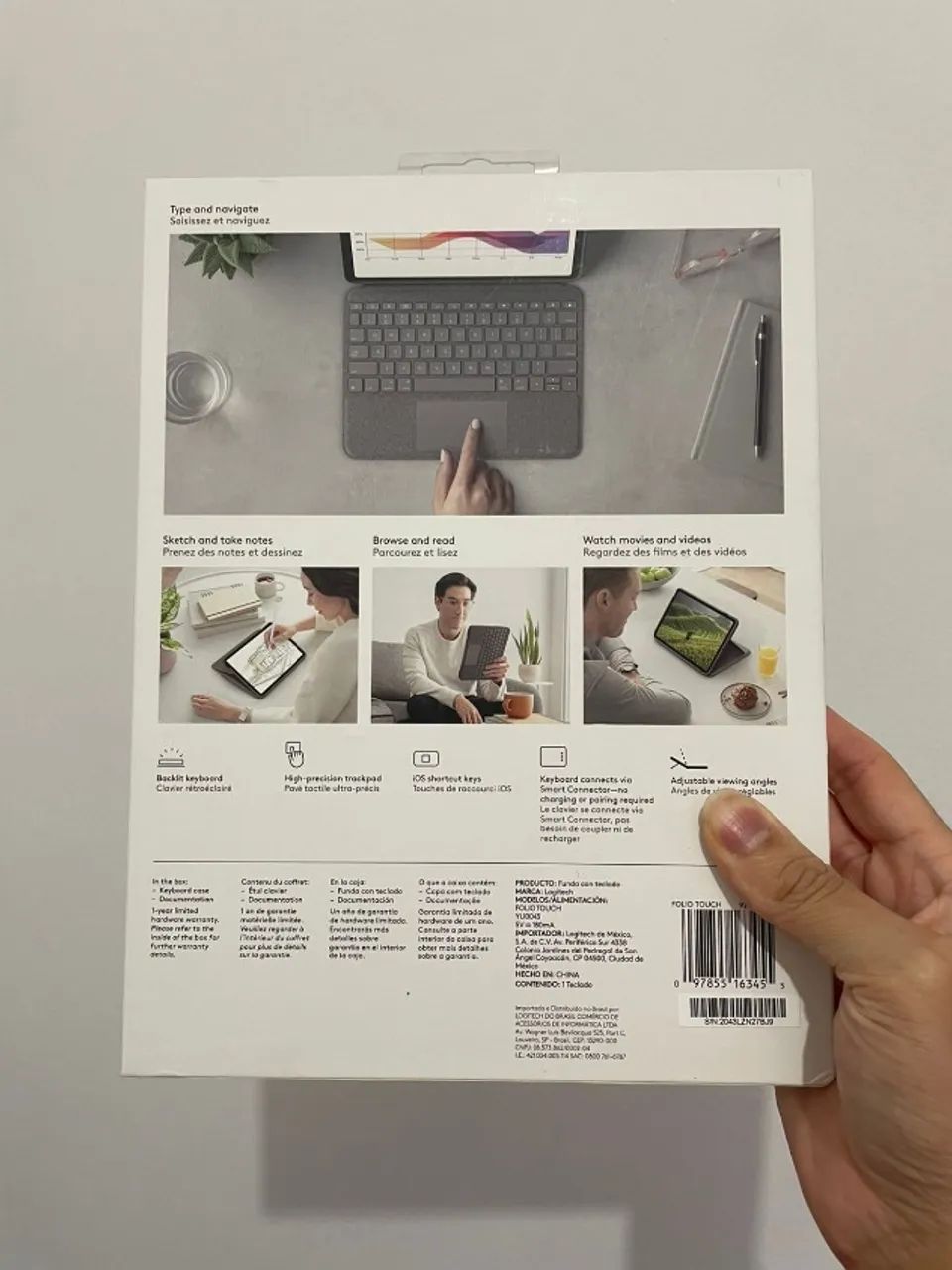 Capa Teclado Logitech - Folio Touch (IPad Air M1) - Foto 3