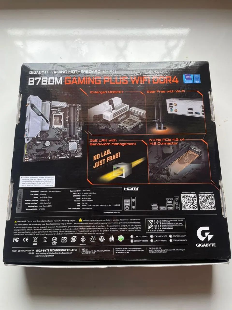 Placa-mãe Gigabyte B760M GAMING PLUS WIFI DDR4 LGA 1700 - Foto 3