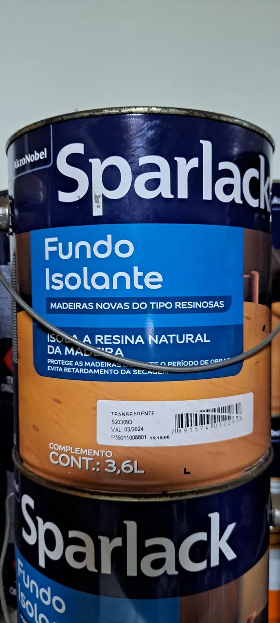 Sparlack Fundo Isolante 3,6L - Madeiras Novas