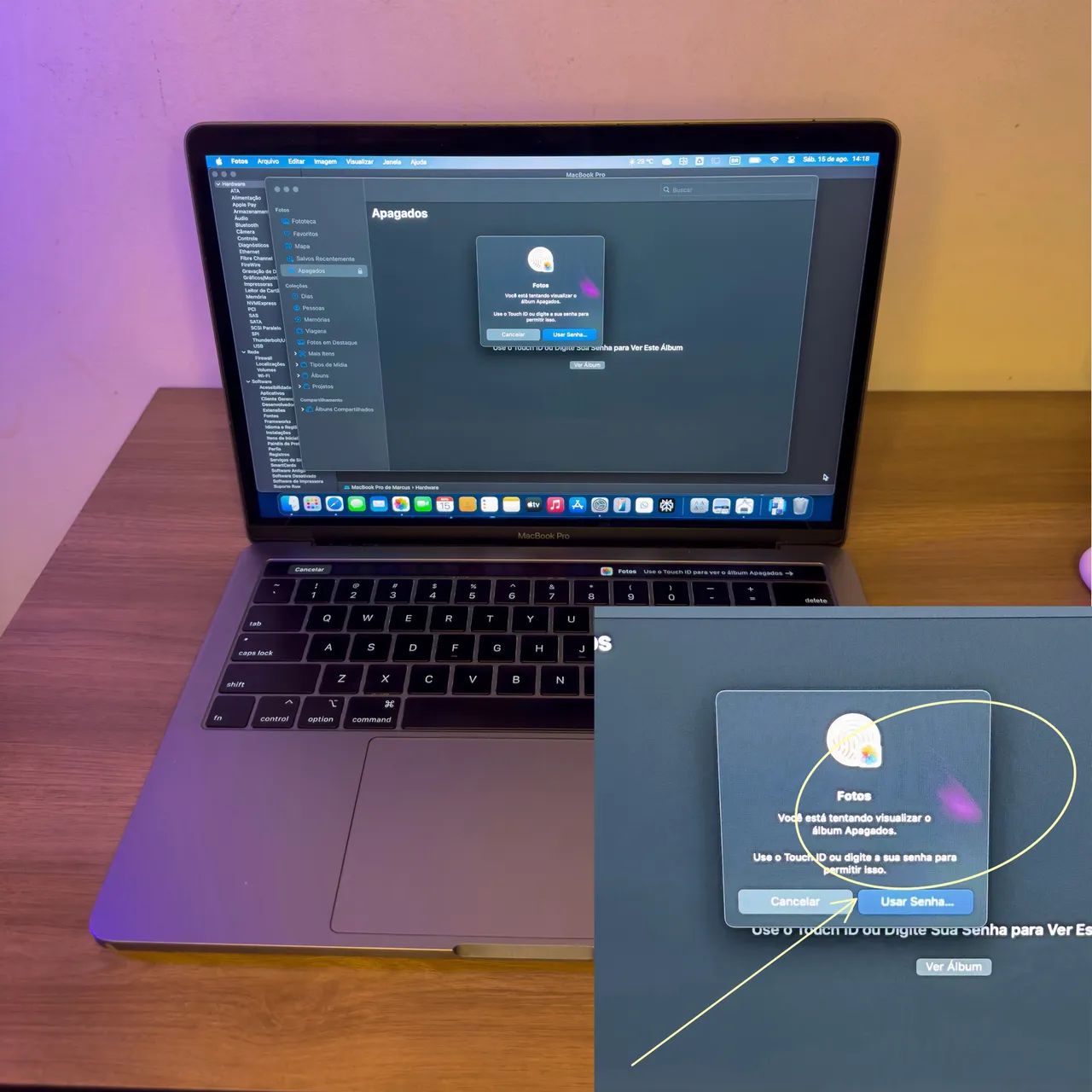 MacBook Pro 15 com Touch Bar e Touch ID - Notebooks