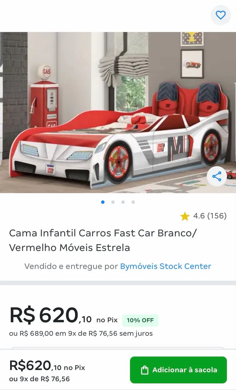 Cama solteiro - Carros - Foto 2