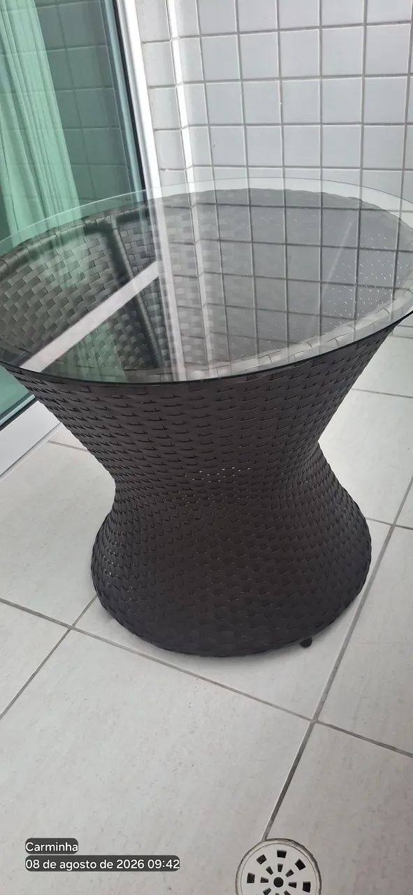 Mesa de vime 65x70 - Foto 4