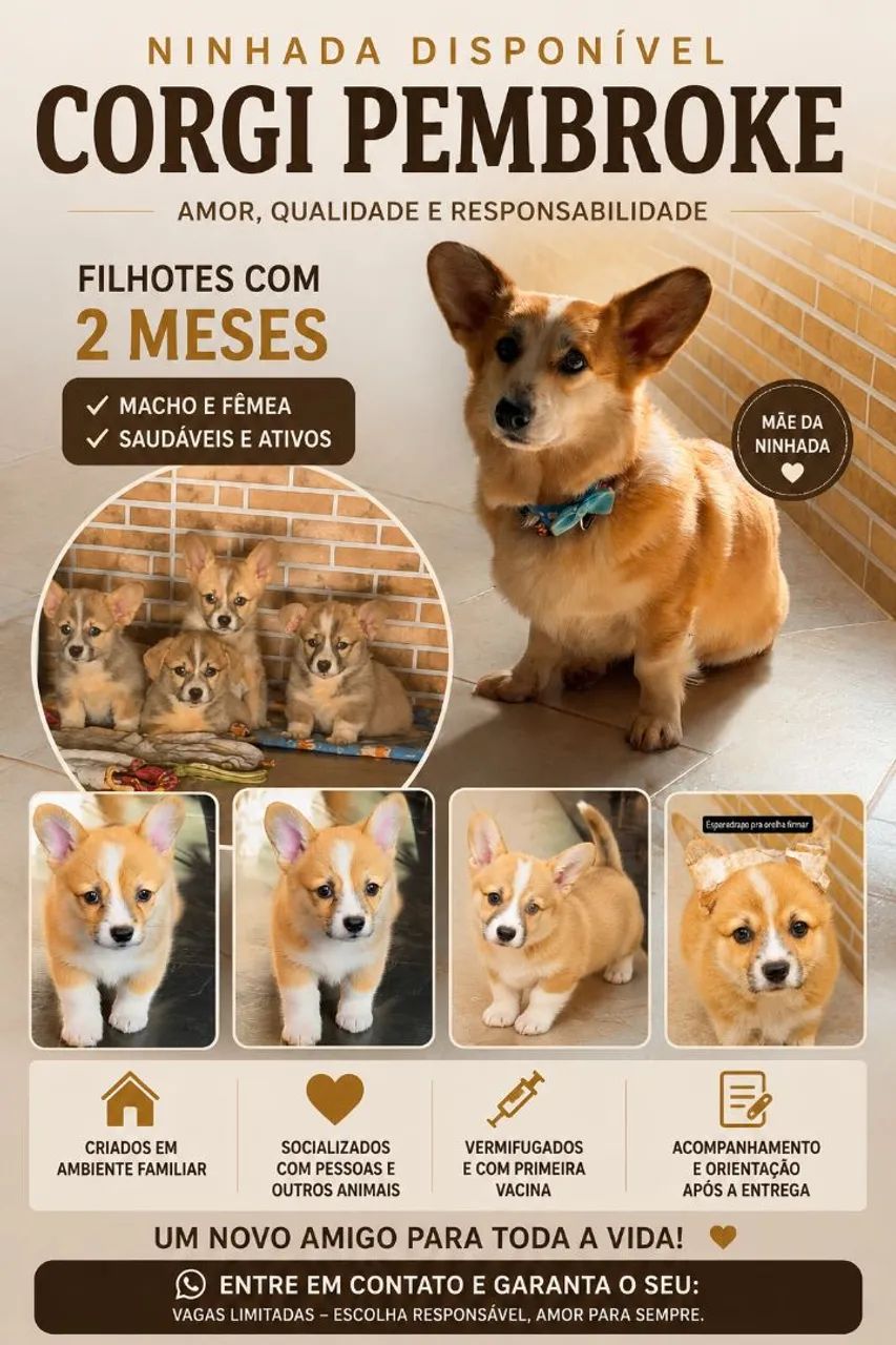 NINHADA DISPONÍVEL | CORGI 