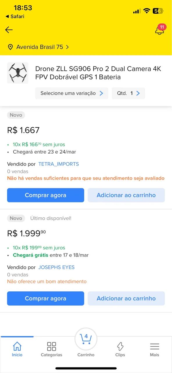 Drone Sg906 PRO - 4K - GPS - Wifi - Foto 6