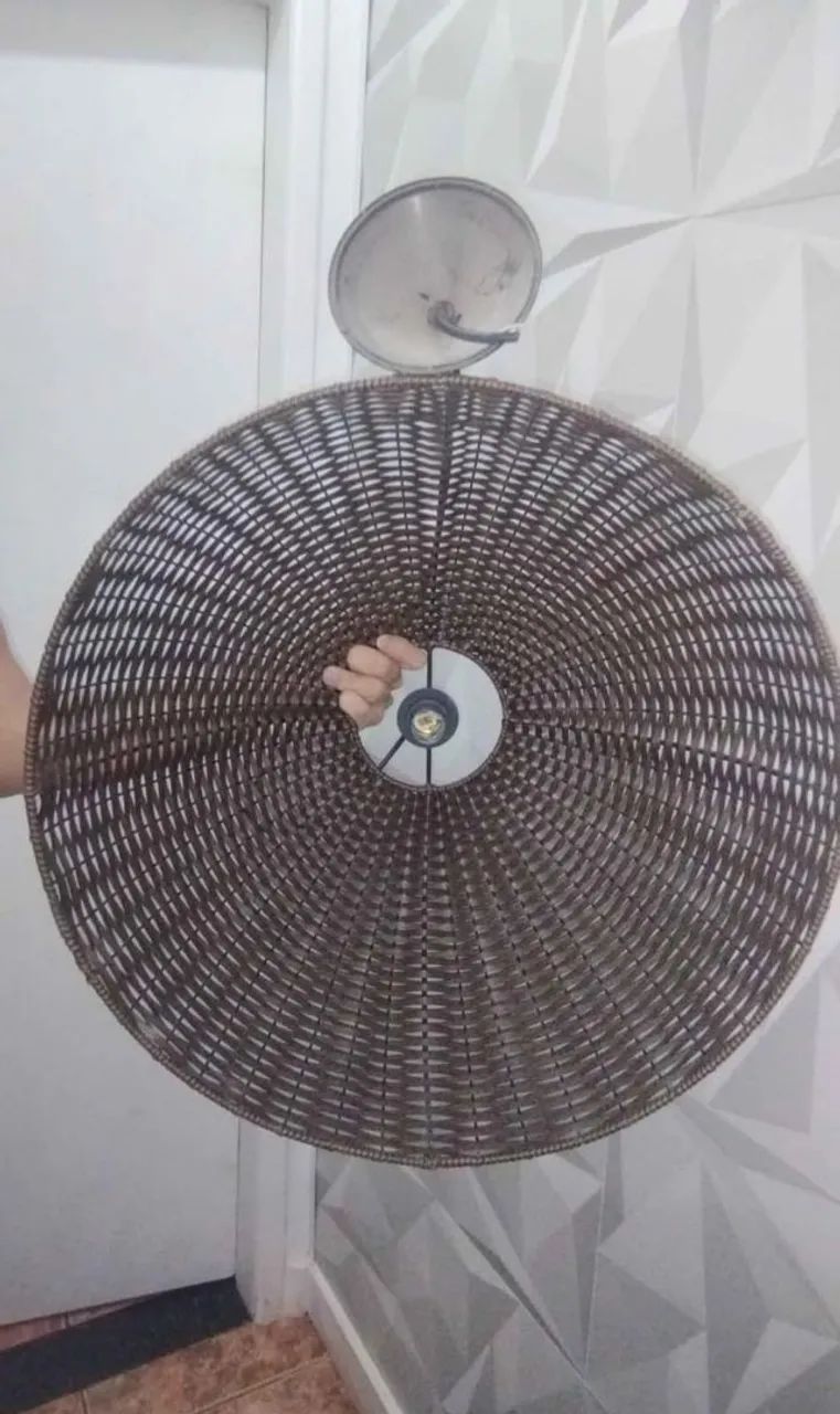 Luminária Pendente Junco Meia Esfera 52cm de diâmetro - Foto 3